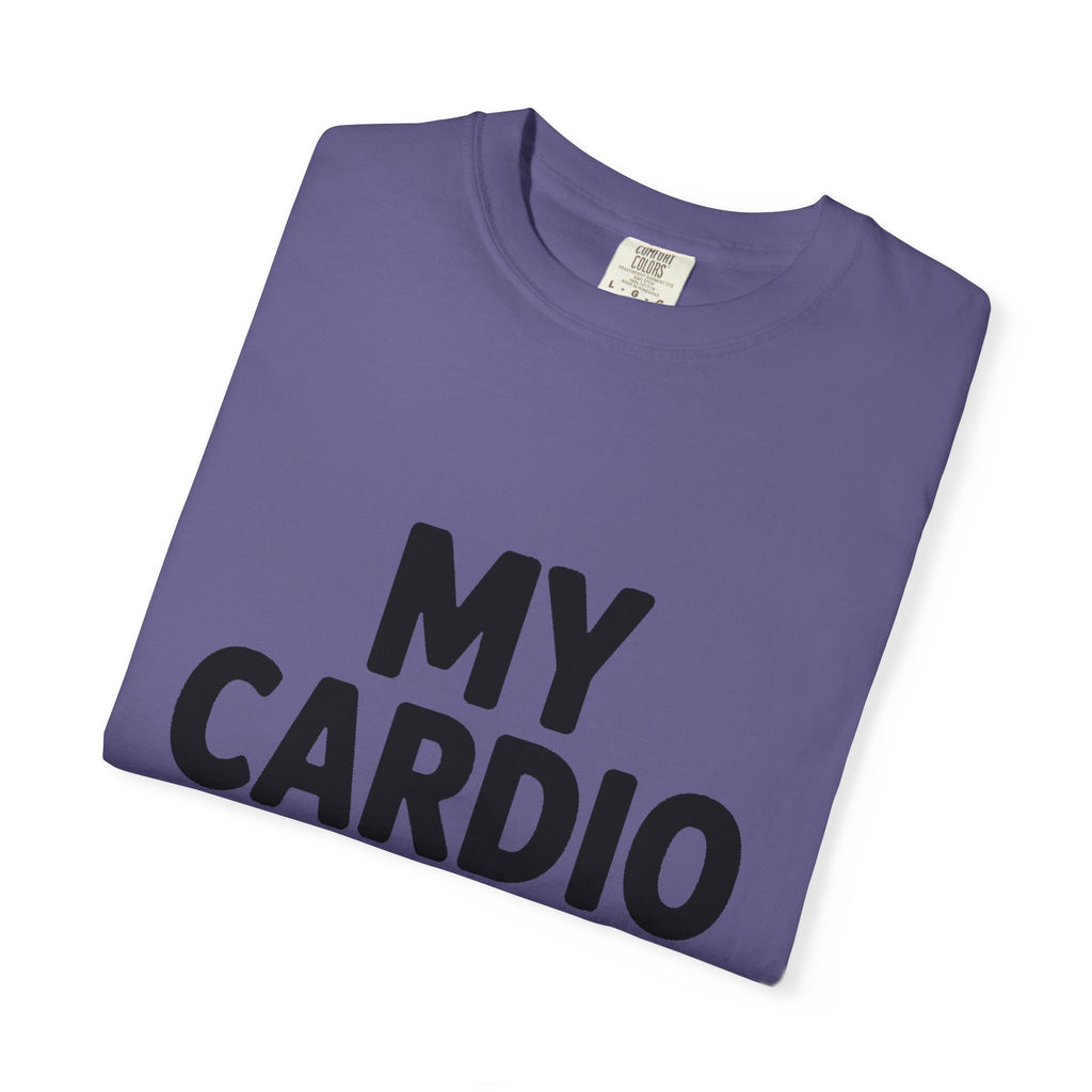 My Cardio Is Running Late Shirt, Funny Gym Excuse T-Shirt, Sarcastic Workout Tee, Lazy Fitness Humor Gift