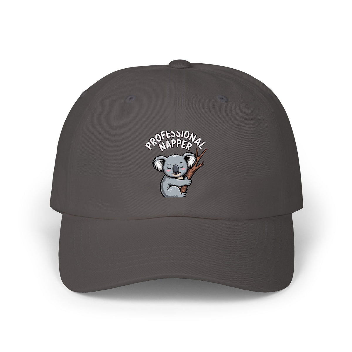 Professional Napper Koala Dad Cap, Funny Koala Embroidered Hat, Cute Sleepy Animal Cap, Nap Lover Gift, Unstructured Baseball Cap