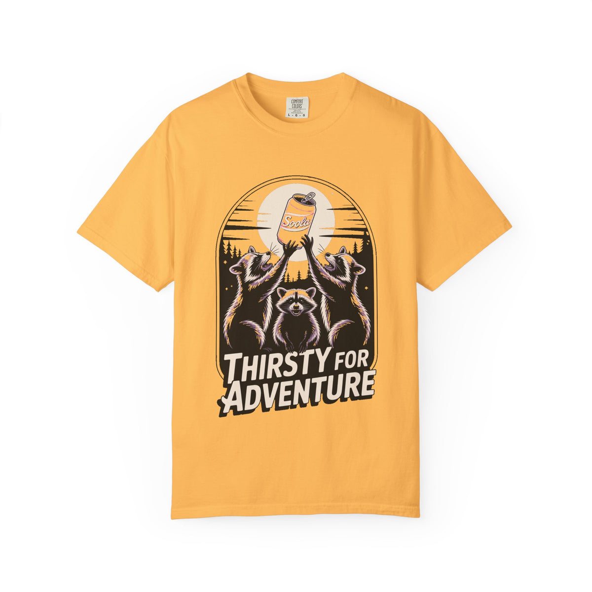 Thirsty For Adventure Raccoons Shirt, Funny Vintage Raccoon T-Shirt, Retro Soda Poster Tee, Camping Gift