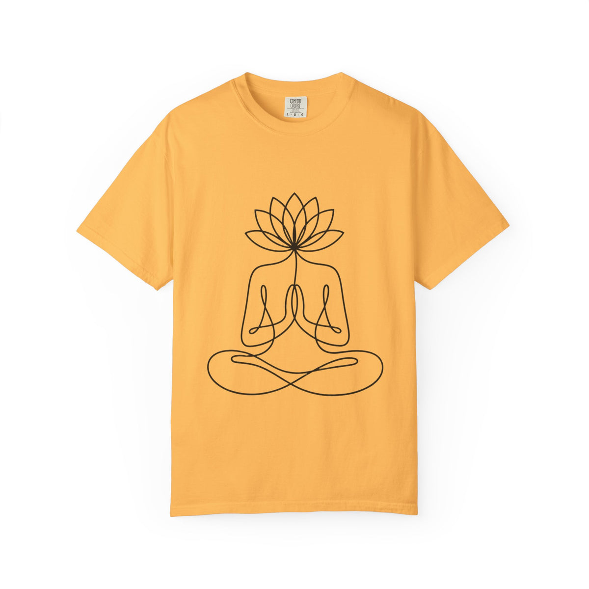 Lotus Flower Line Art Shirt, Minimalist Yoga T-Shirt, Breathe Meditation Tee, Continuous Line Lotus Tattoo Style Gift