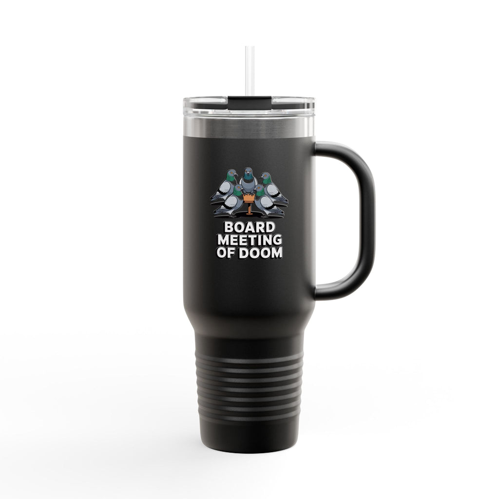 Funny Pigeon Travel Mug, Board Meeting Of Doom Tumbler, Office Humor Gift, 40oz Bird Lover Tumbler, Funny Coworker Gift