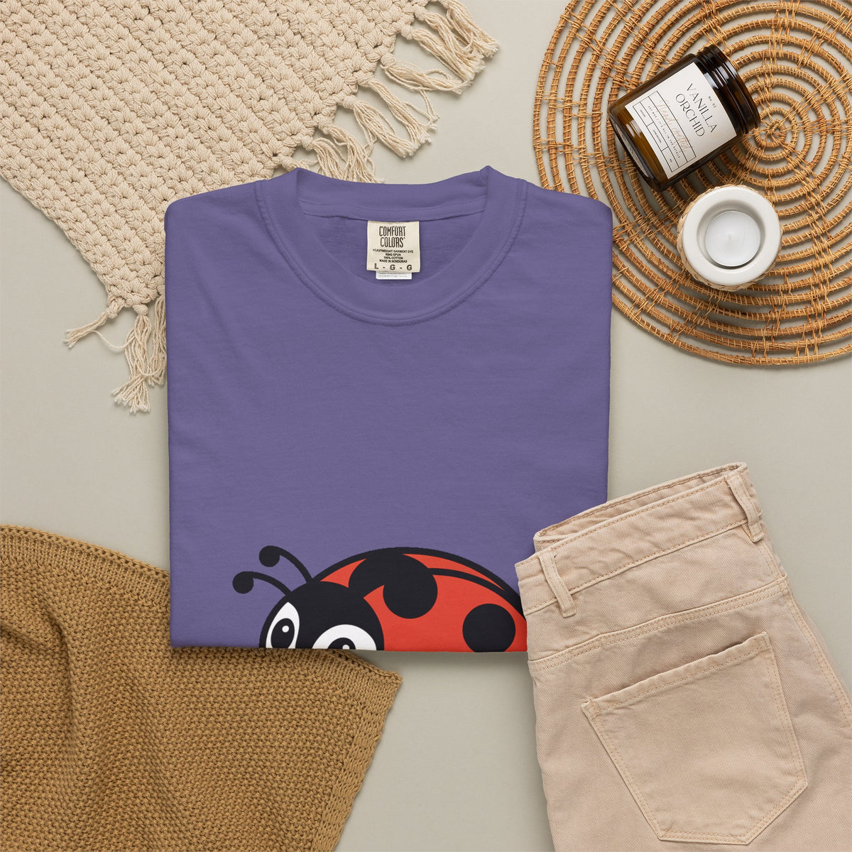 Cute Ladybug T-Shirt, Ladybug On A Leaf Shirt, Garden Bug Lover Gift, Nature Insect Graphic Tee, Kids Ladybug Shirt
