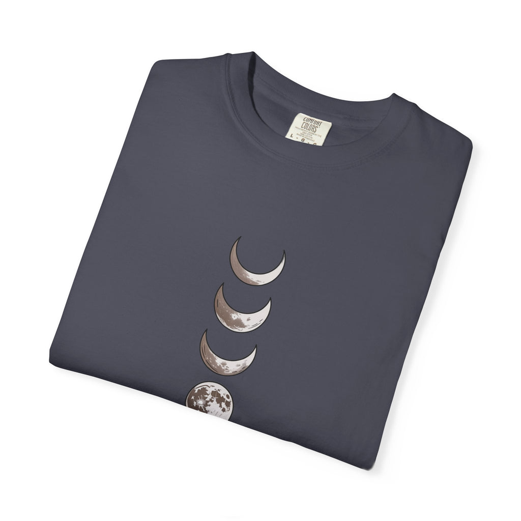 Moon Phases Boho Shirt, Minimalist Line Art Moon T-Shirt, Celestial Boho Tee, Hand Drawn Moon Cycle Shirt Gift