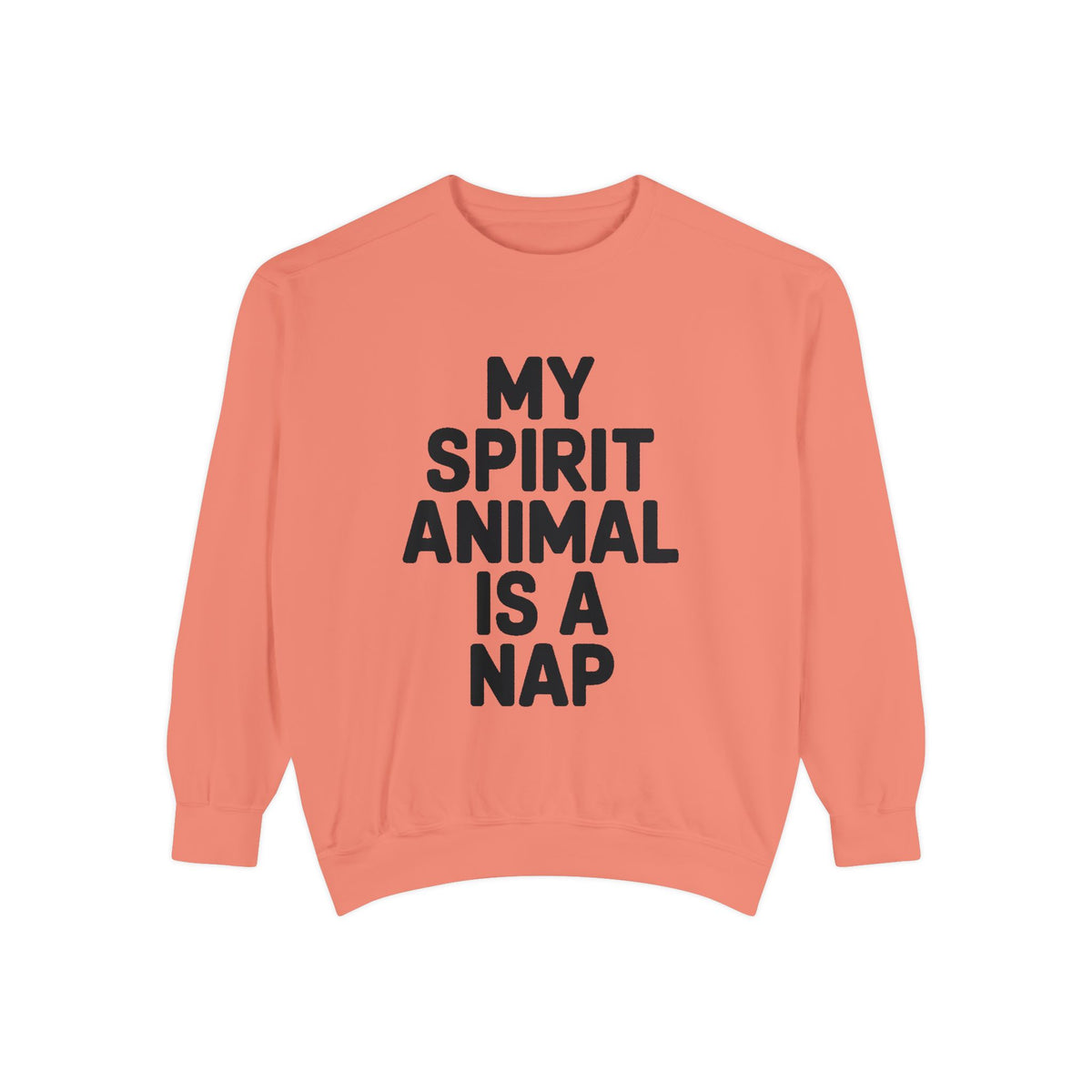 My Spirit Animal Is A Nap Sweatshirt, Funny Nap Lover Crewneck, Lazy Day Embroidered Sweatshirt Gift