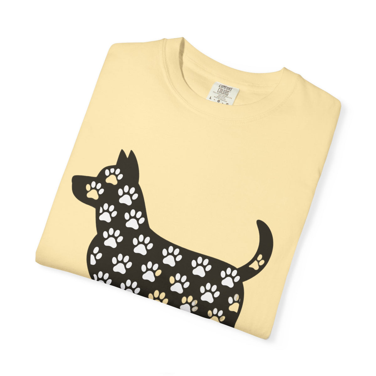 Puppy Love Dog Shirt, Cute Dog Silhouette T-Shirt, Paw Print Pattern Tee, Dog Lover Gift, Minimalist Dog Mom Shirt