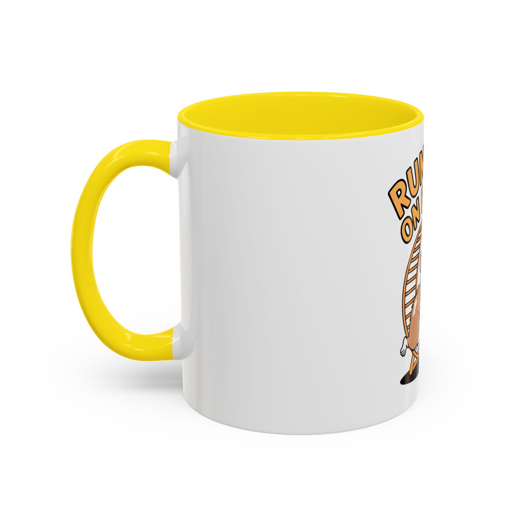 Running On Empty Hamster Mug, Funny Tired Hamster Coffee Cup, Cute Exhausted Wheel Runner Gift, Sarcastic Coffee Mug for Coworker