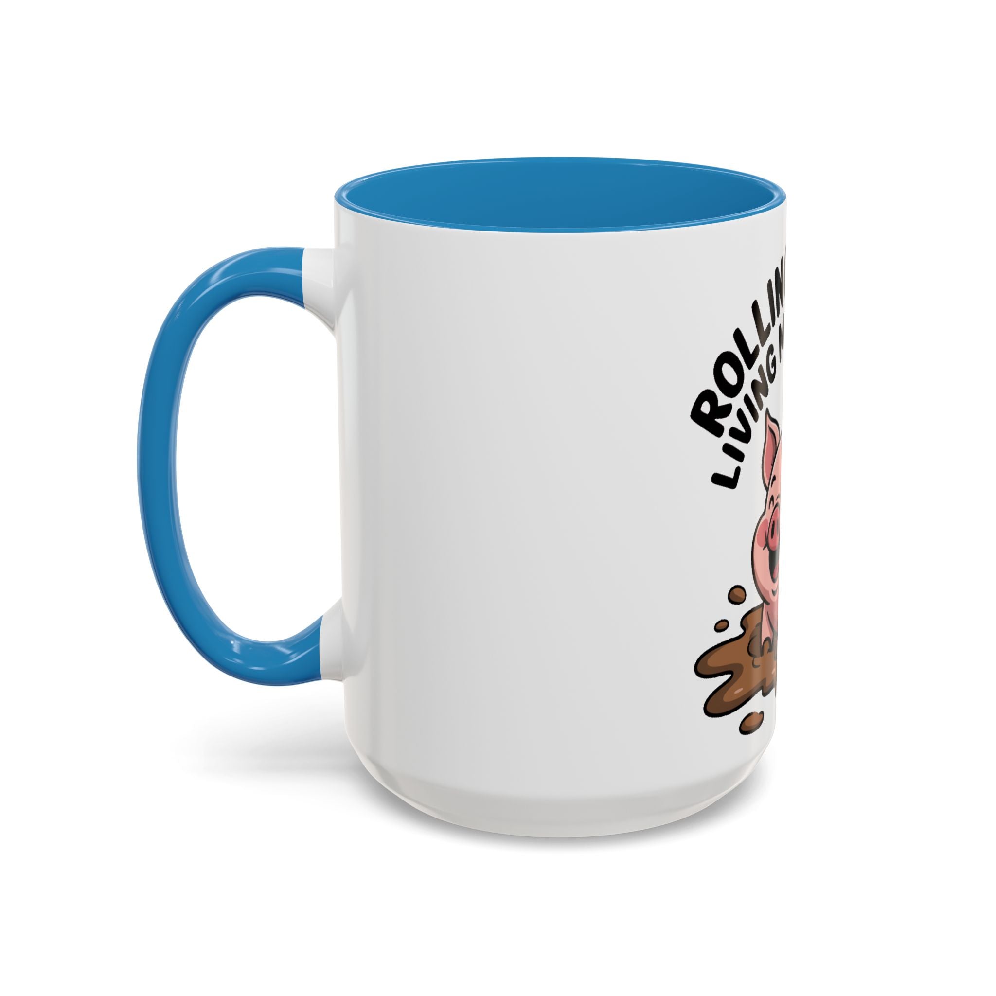 Living My Best Life Pig Mug, Funny Pig Coffee Mug, Rolling In Mud Cute Pig Gift, Farm Animal Lover Mug, Cute Pig Lover Present