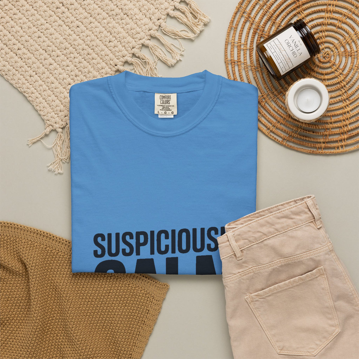 Suspiciously Calm Right Now Shirt, Funny Sarcastic T-Shirt, Bold Typography Tee, Anxiety Humor Shirt, Sarcastic Gift for Him Her