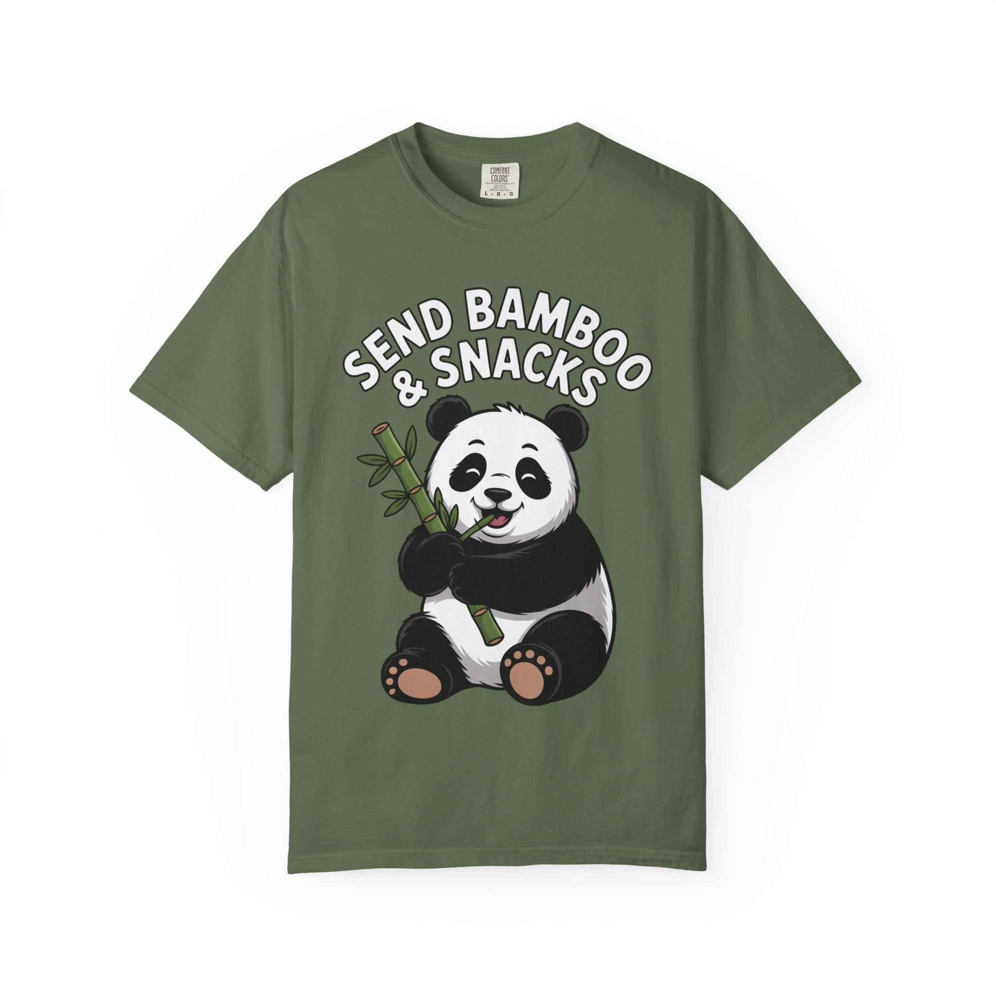 Send Bamboo Panda Shirt, Funny Panda T-Shirt, Cute Bamboo Snacks Tee, Panda Lover Gift, Cartoon Panda Graphic Shirt