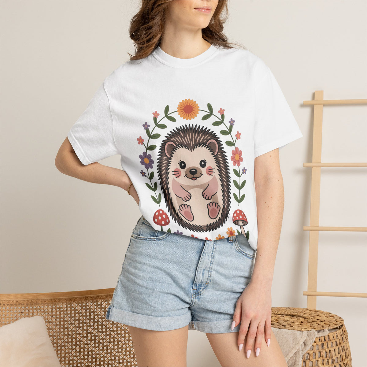 Floral Hedgehog T-Shirt