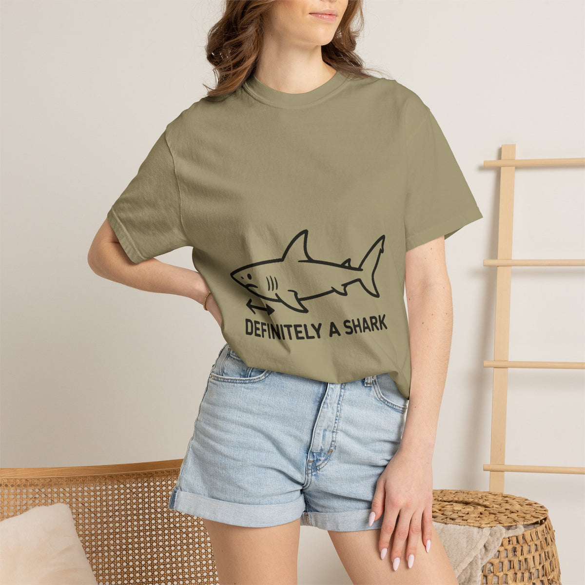 Definitely A Shark Diagram Shirt, Funny Deadpan Meme Tee, Sarcastic Textbook Diagram T-Shirt, Shark Lover Gift