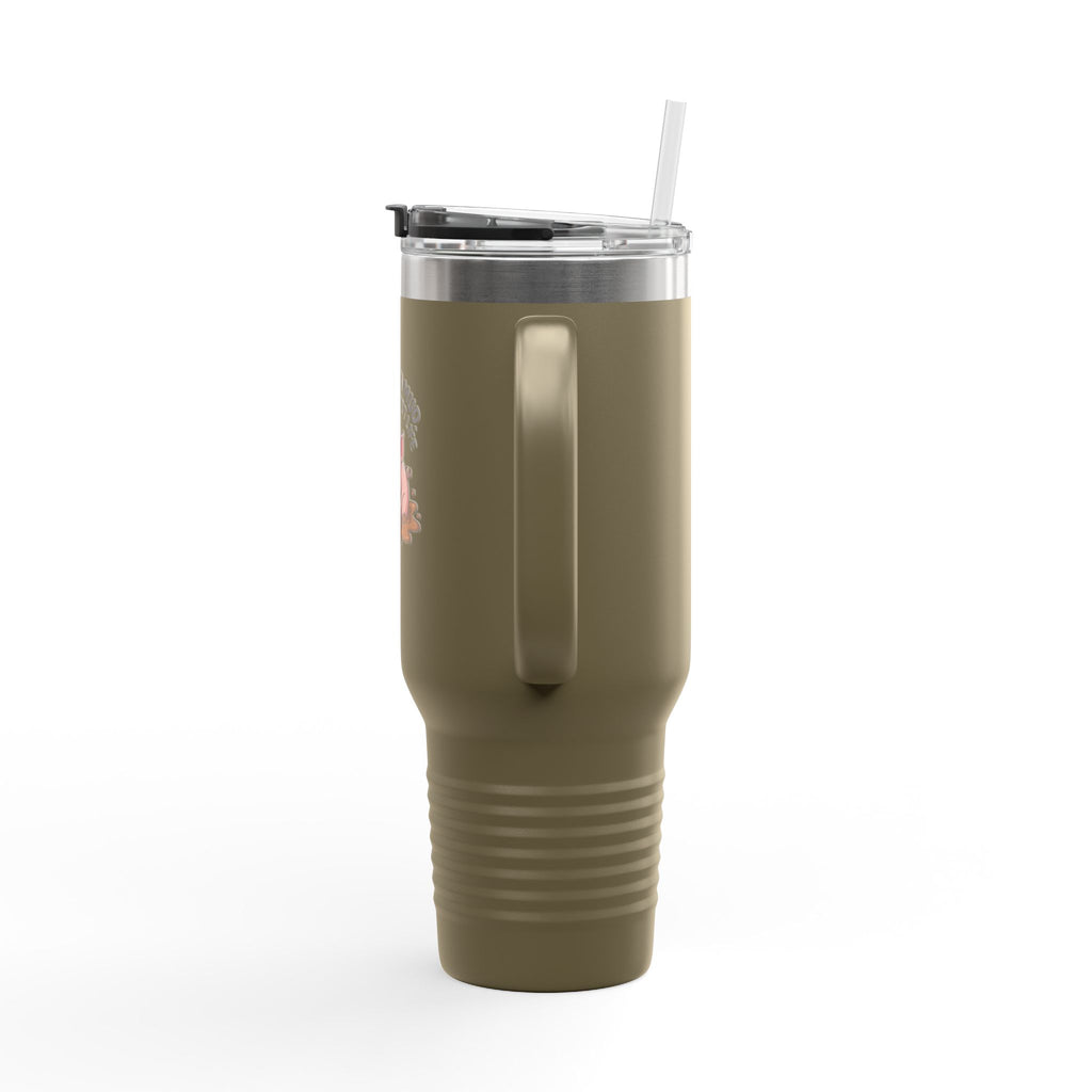 Funny Pig Travel Mug, Rolling In Mud Living My Best Life Tumbler, Cute Farm Animal 40oz Cup, Pig Lover Gift, Funny Farmhouse Mug