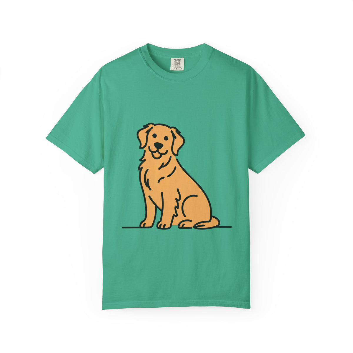 Golden Retriever Shirt, Minimalist Dog Silhouette T-Shirt, Cute Line Art Dog Lover Gift, Retriever Mom Dad Tee