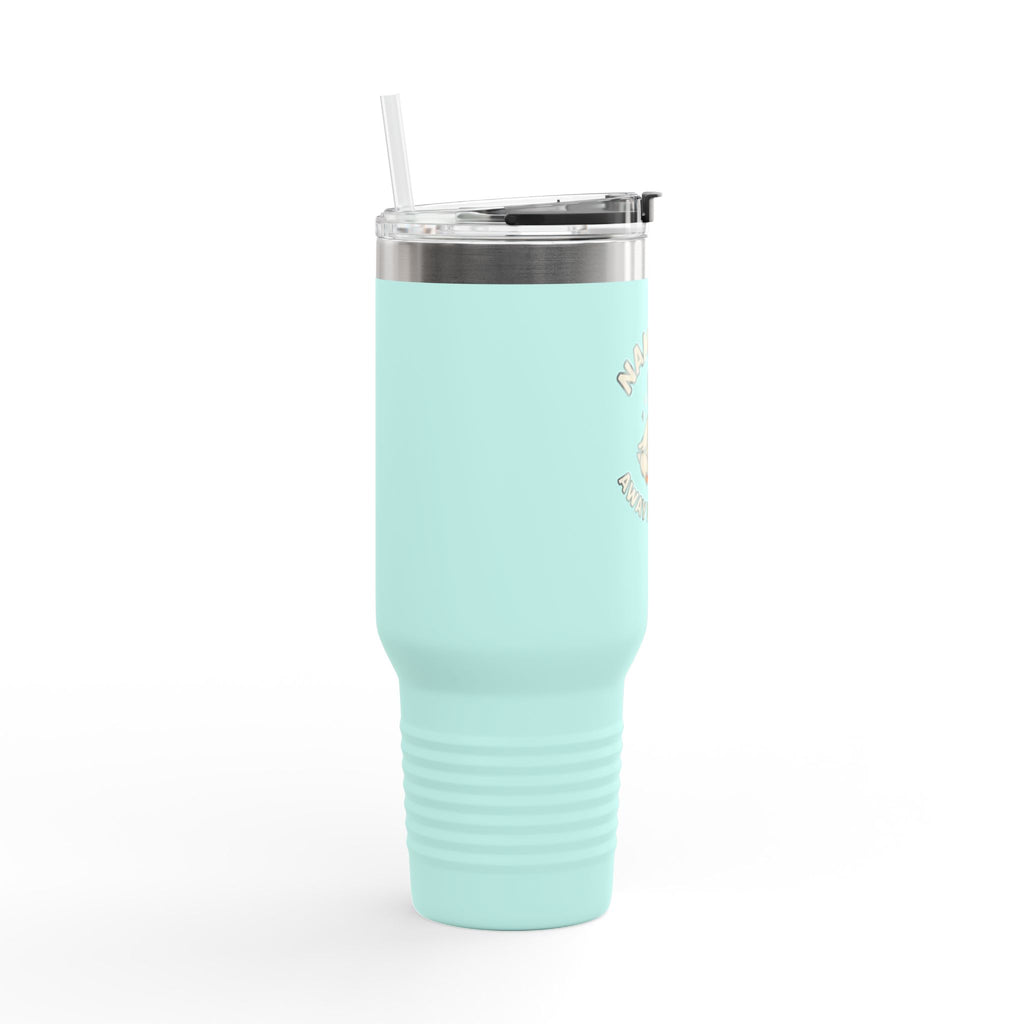 40oz Insulated Travel Mug — "Namaste Away From Me" Yoga Duck Stainless Tumbler