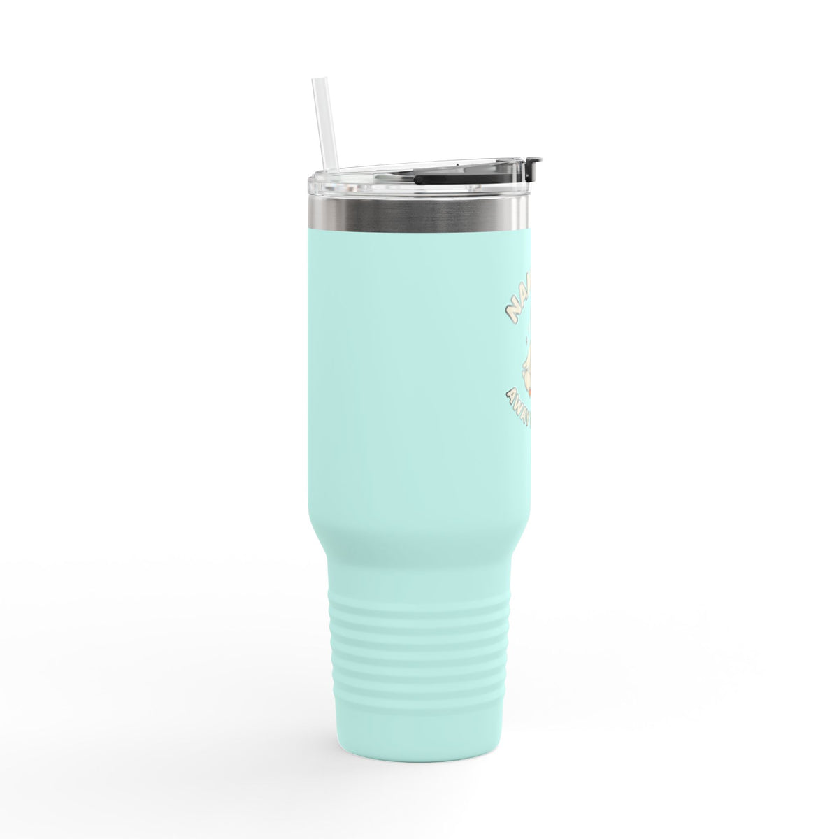 40oz Insulated Travel Mug — "Namaste Away From Me" Yoga Duck Stainless Tumbler