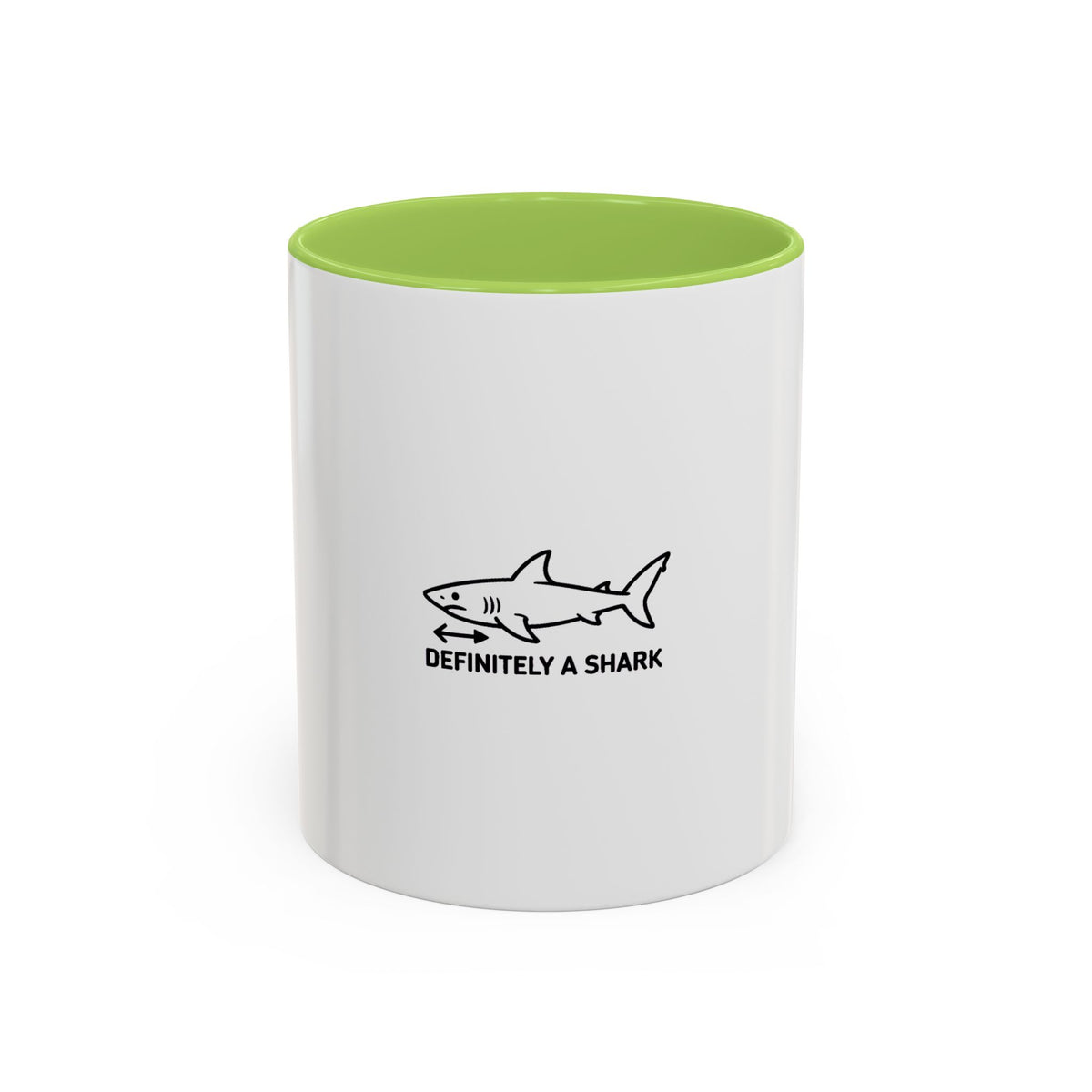 Funny Shark Diagram Mug, Definitely A Shark Meme Coffee Cup, Deadpan Science Diagram Gift, Sarcastic Textbook Mug