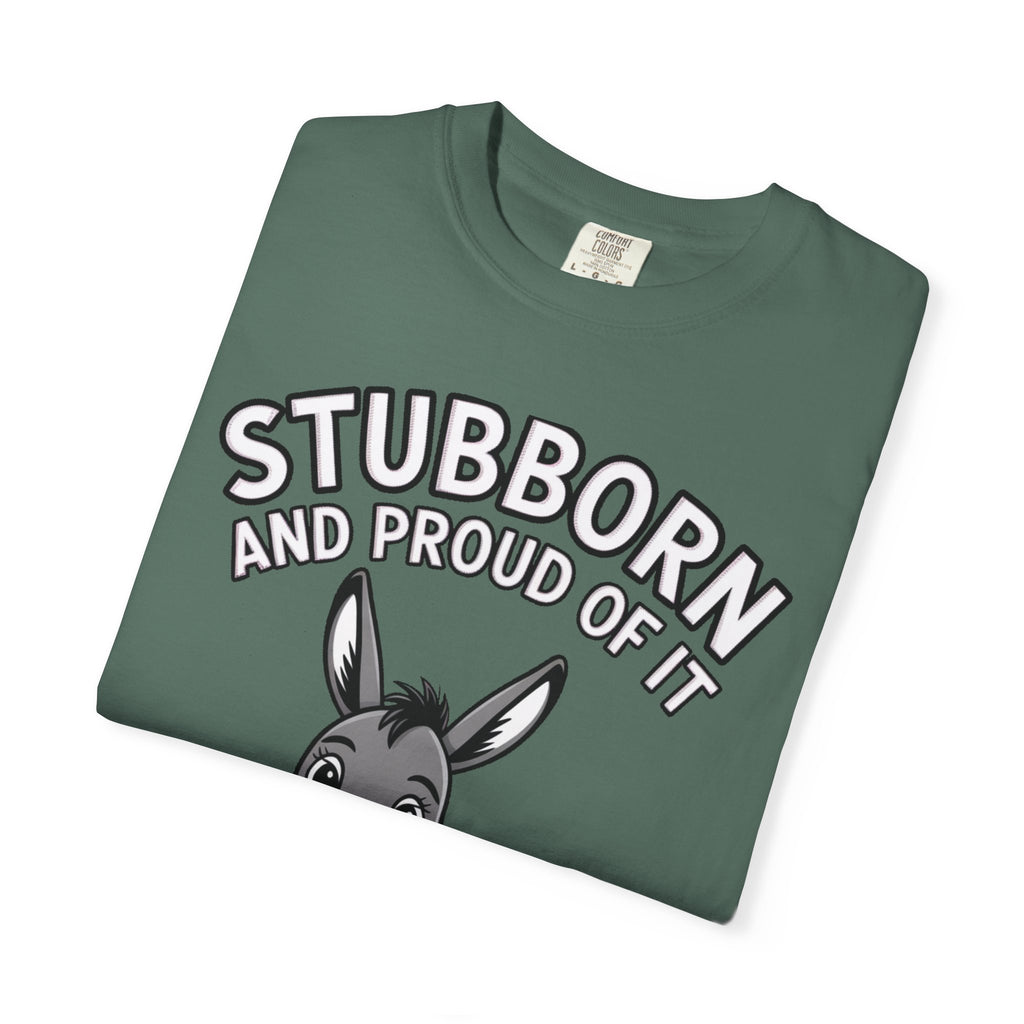 Stubborn Donkey T-Shirt, Funny 'Stubborn And Proud Of It' Tee, Cute Cartoon Donkey Shirt, Farm Animal Lover Gift