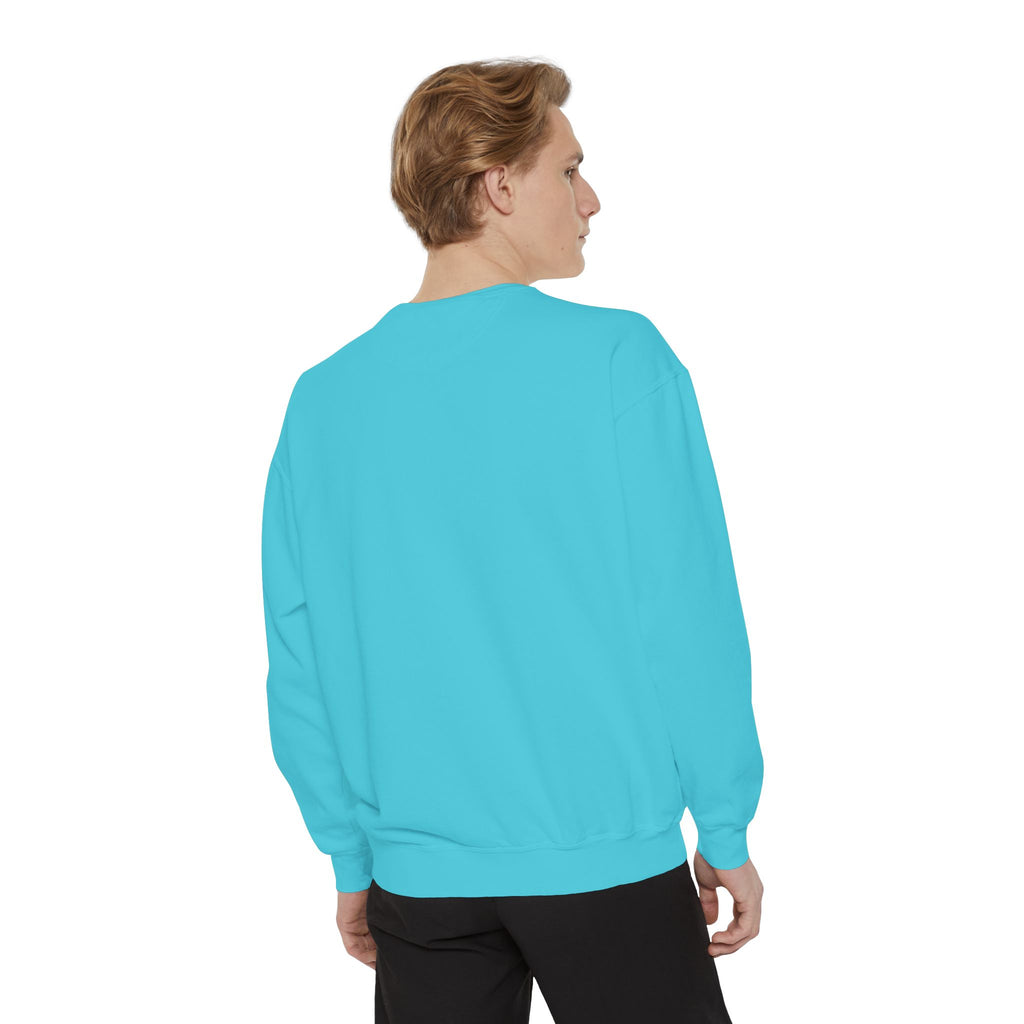 Cute Axolotl Sweatshirt, Smiling Axolotl Embroidered Crewneck, Kawaii Animal Lover Gift, Garment Dyed Pullover