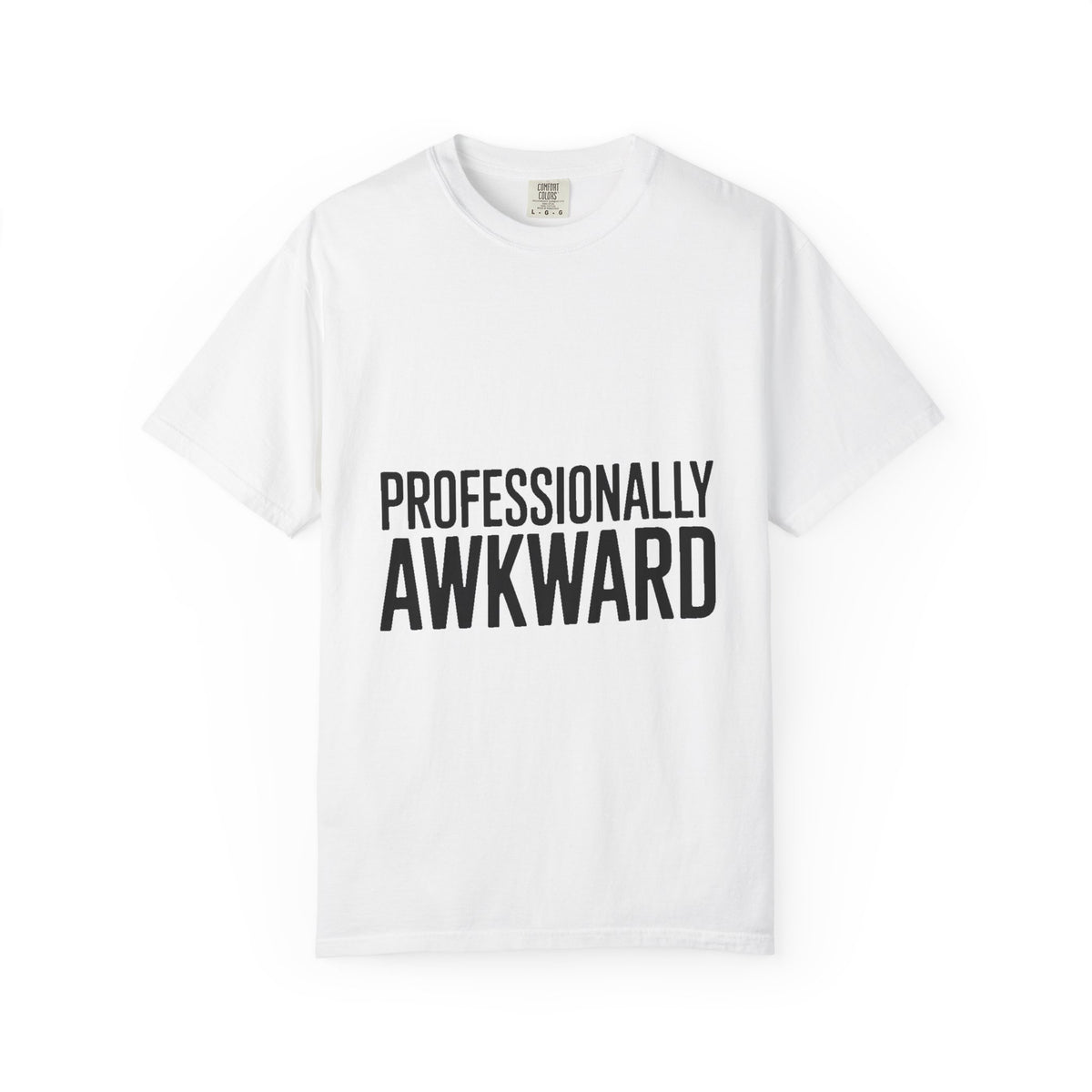 Professionally Awkward Shirt, Funny Sarcastic T-Shirt, Bold Typography Tee, Office Humor Gift, Introvert Coworker Shirt