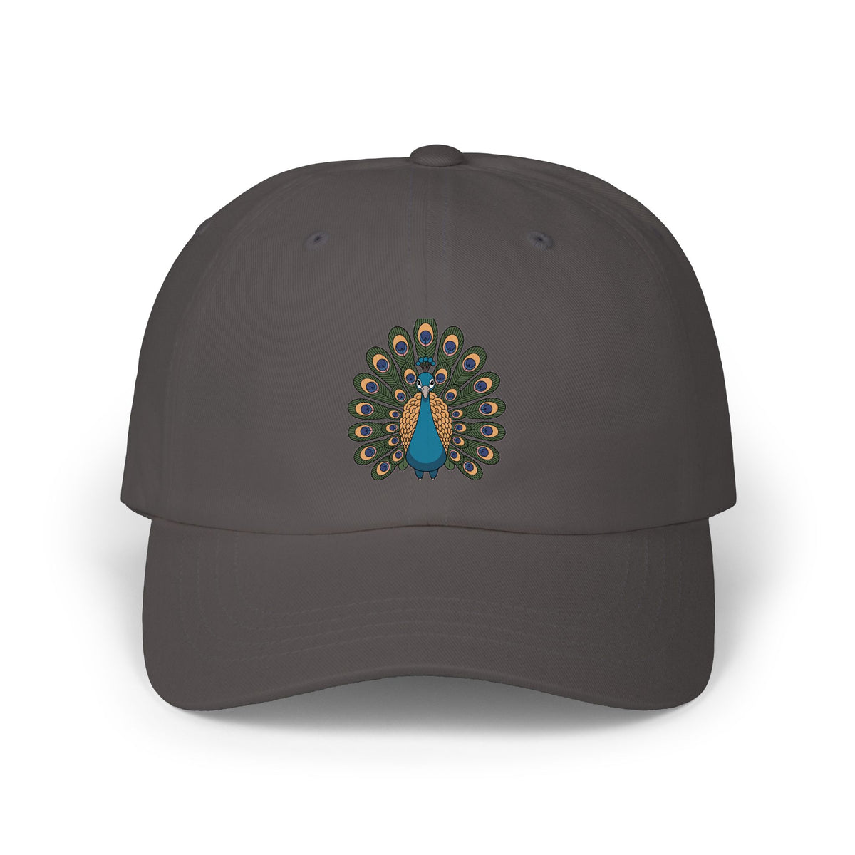 Peacock Dad Hat, Cute Peacock Embroidered Cap, Fanned Feathers Bird Lover Gift, Unstructured 6-Panel Baseball Cap for Women Men