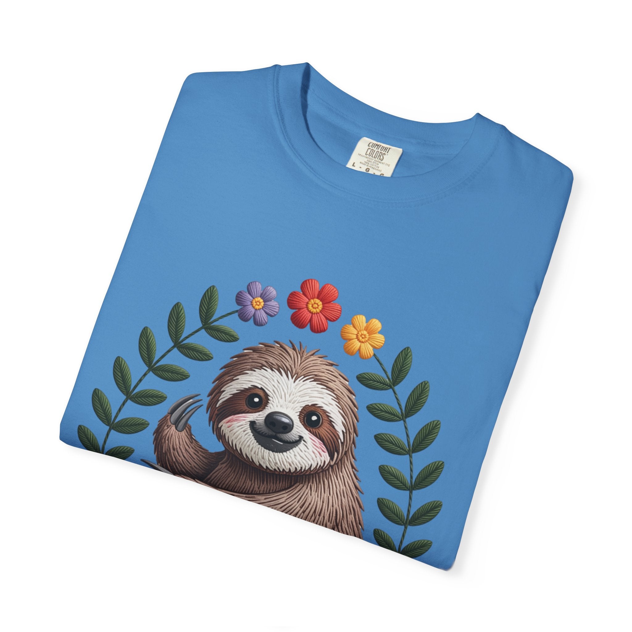 Floral Sloth T-Shirt