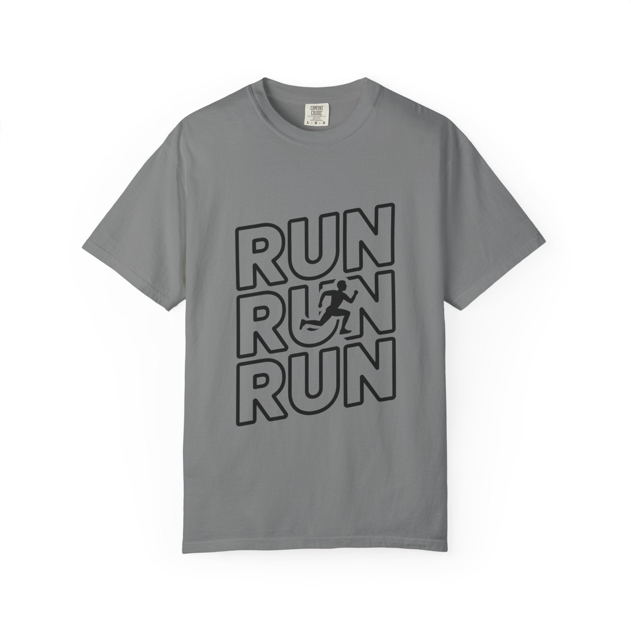 Run Run Run Typography T-Shirt