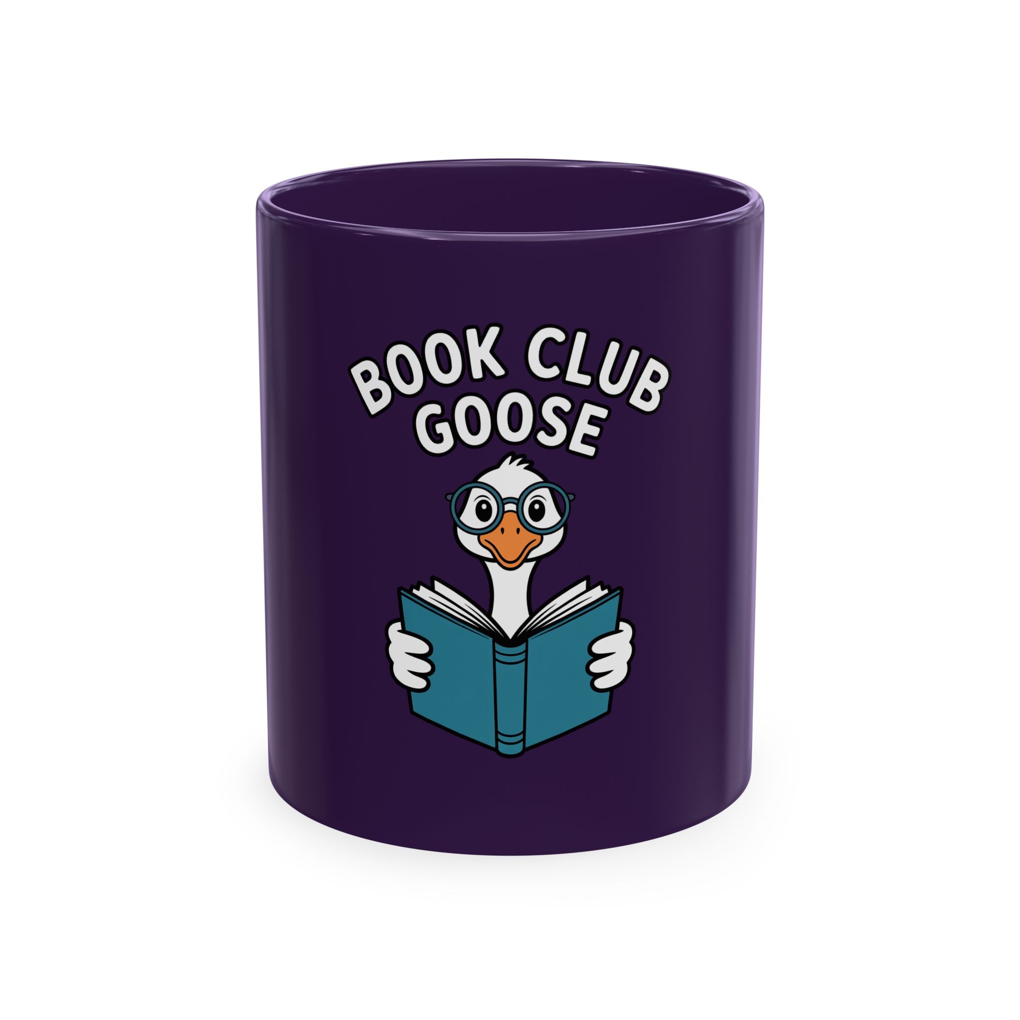Book Club Goose Mug, Funny Reading Goose Coffee Cup, Bookworm Gift, Cute Bird Lover Mug, Librarian Gift Mug
