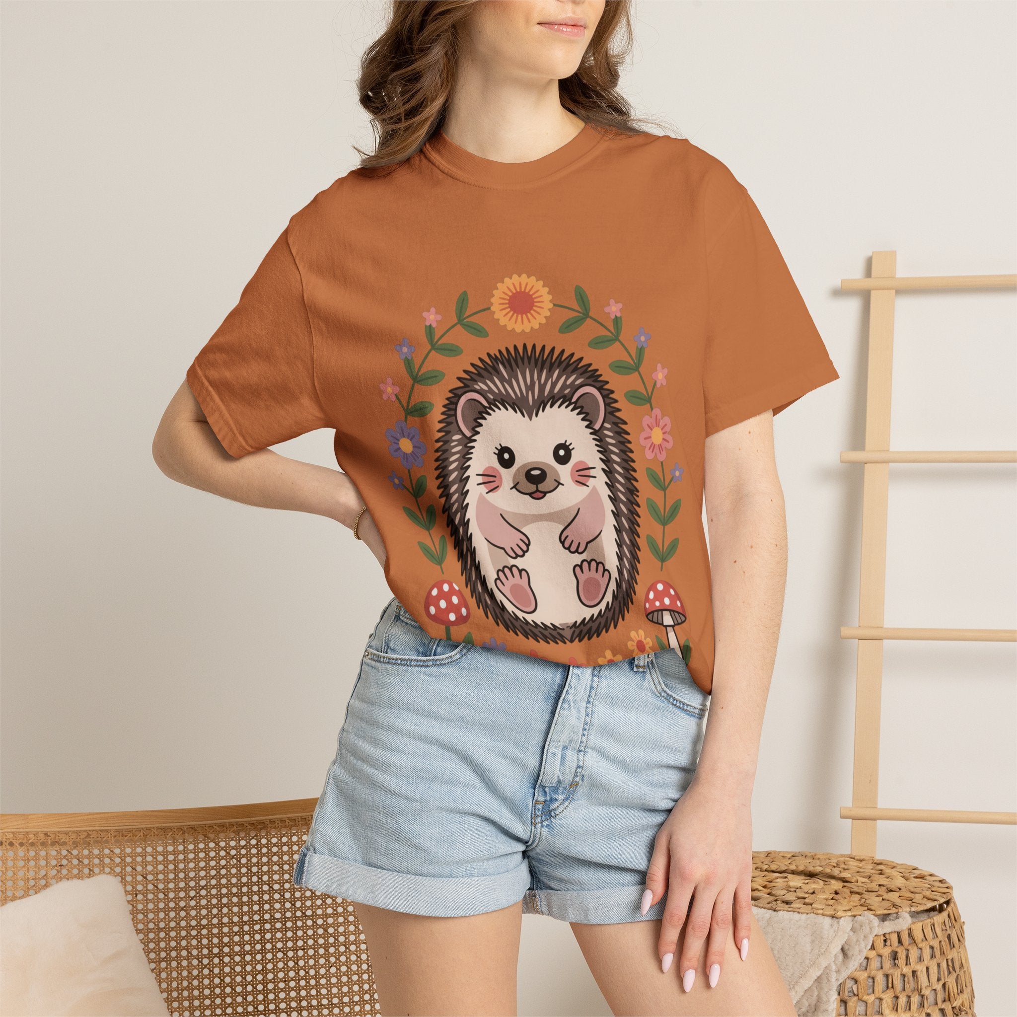 Floral Hedgehog T-Shirt