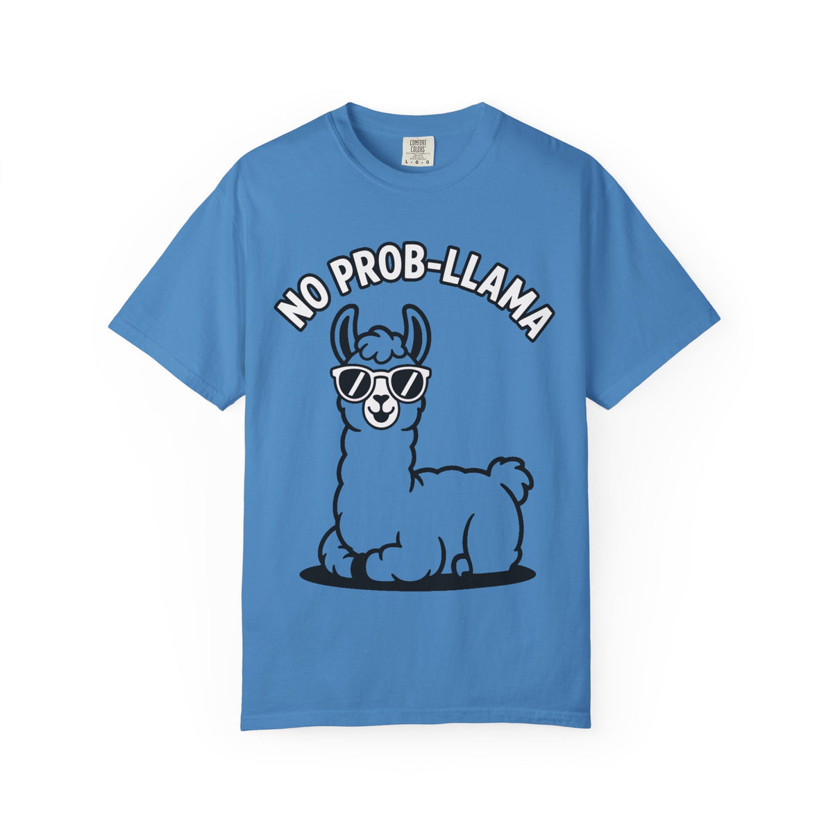 No Prob Llama Shirt, Funny Llama T-Shirt, Cute Llama Sunglasses Tee, Llama Lover Gift, Garment Dyed Unisex Shirt