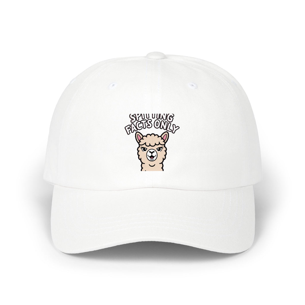 Alpaca Spitting Facts Dad Hat, Funny Alpaca Embroidered Cap, Sassy Animal Baseball Hat, Cute Alpaca Lover Gift, Unisex Dad Cap