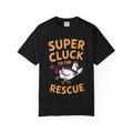 Funny Chicken Superhero Shirt, Super Cluck To The Rescue T-Shirt, Cute Cartoon Chicken Tee, Farm Animal Lover Gift