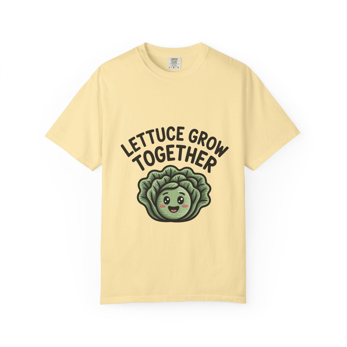 Lettuce Grow Together Shirt, Funny Vegetable Pun T-Shirt, Cute Cartoon Lettuce Tee, Gardener Gift, Plant Lover Shirt