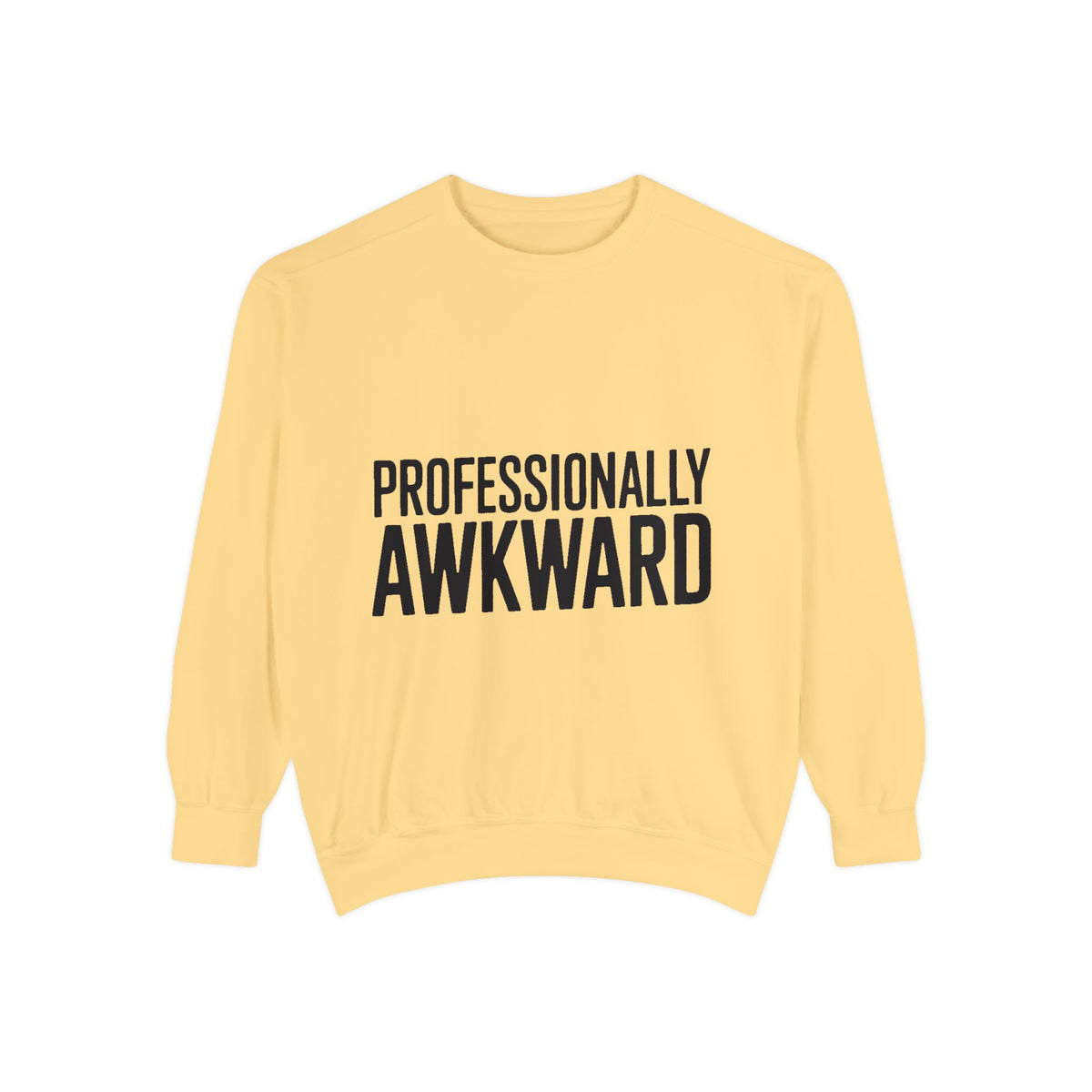 Professionally Awkward Sweatshirt, Funny Embroidered Crewneck, Minimalist Typography Sweatshirt, Sarcastic Coworker Gift