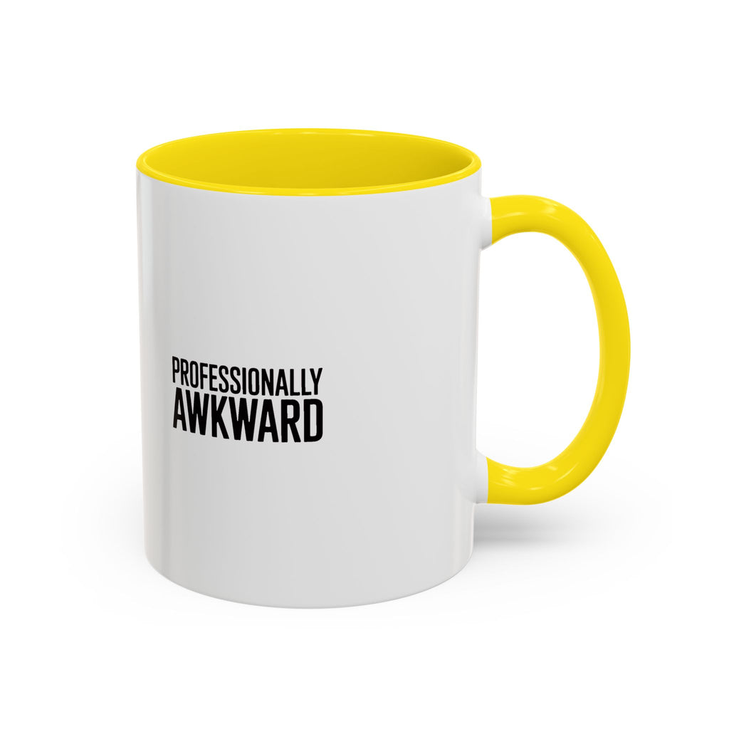 Professionally Awkward Mug, Funny Sarcastic Coffee Mug, Introvert Gift, Bold Typography Coworker Gift, Awkward Office Mug