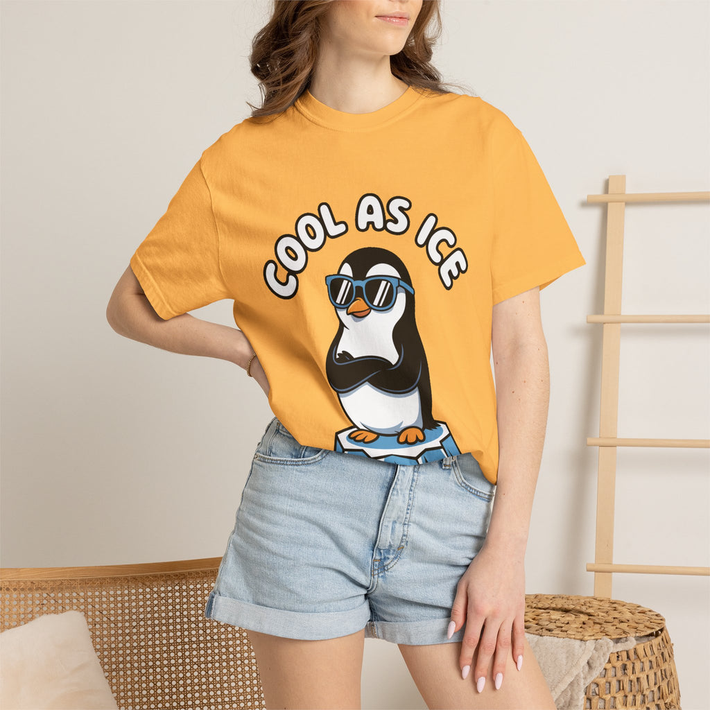 Cool As Ice Penguin Shirt, Funny Sunglasses Penguin T-Shirt, Cute Winter Animal Tee, Ice Block Bird Lover Gift