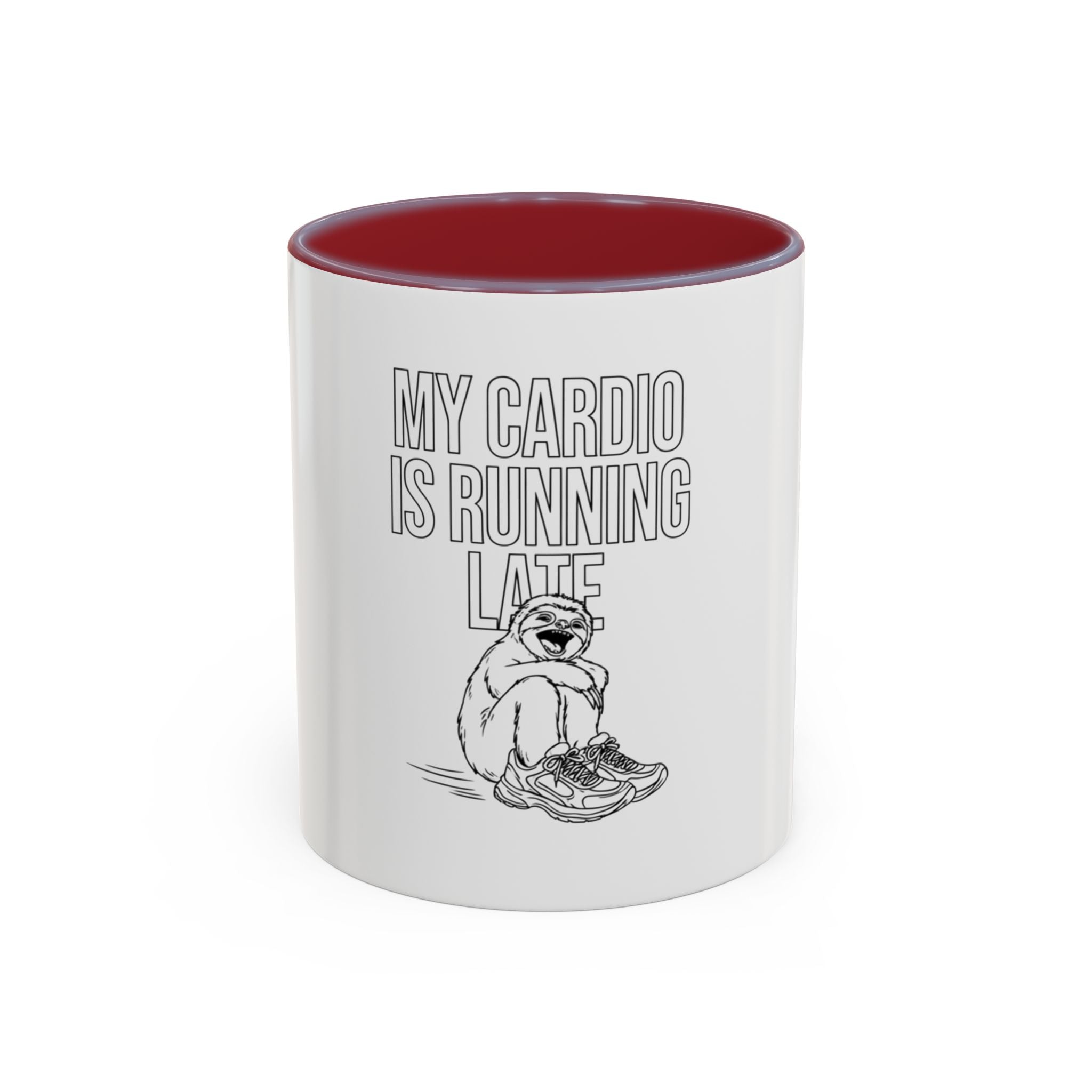 Coffee Mug — "My Cardio Is Running Late" Lazy Sloth Funny Gift
