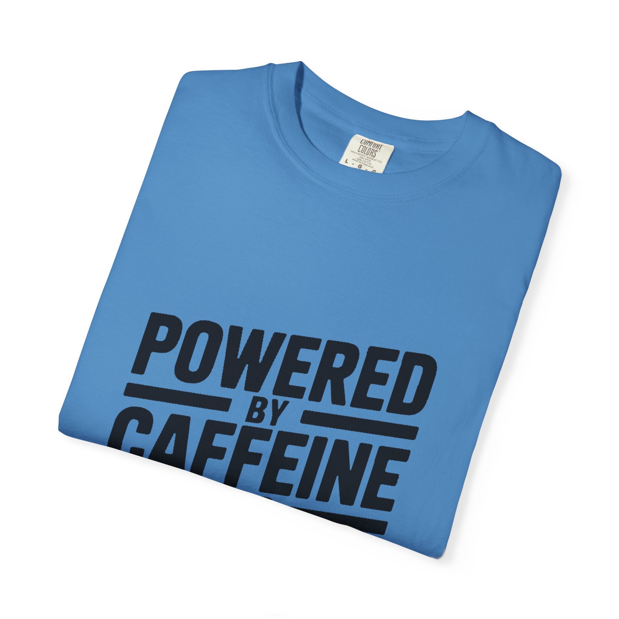 Powered By Caffeine And Spite Shirt, Funny Sarcastic Coffee T-Shirt, Bold Typography Tee, Sarcastic Gift for Coworker