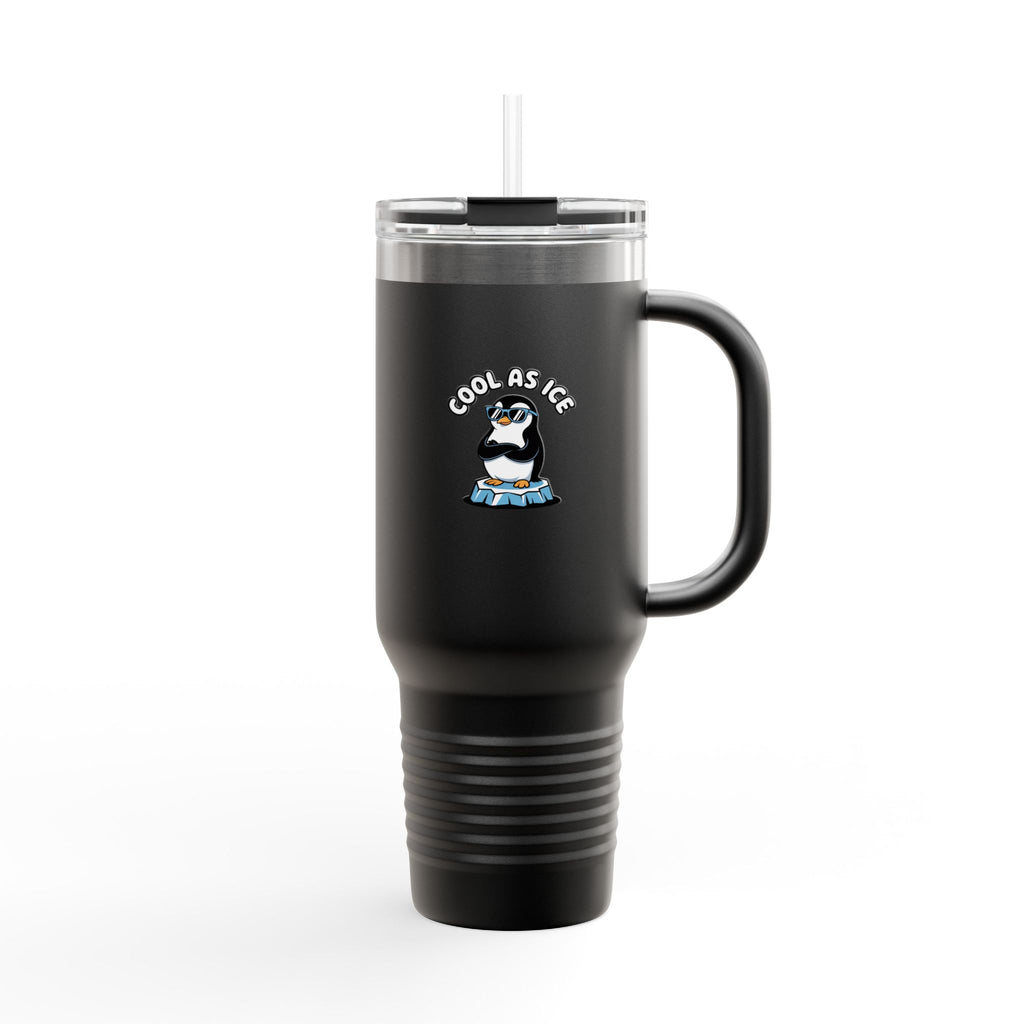 Cool As Ice Penguin Tumbler, Funny Penguin Travel Mug, Sunglasses Penguin 40oz Cup, Cute Winter Animal Gift for Him or Her