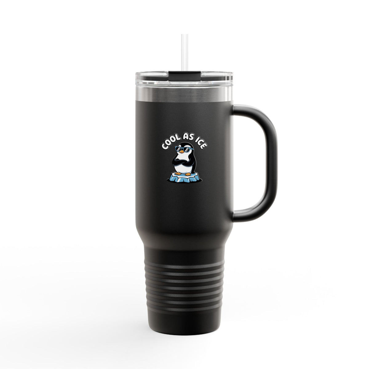 Cool As Ice Penguin Tumbler, Funny Penguin Travel Mug, Sunglasses Penguin 40oz Cup, Cute Winter Animal Gift for Him or Her