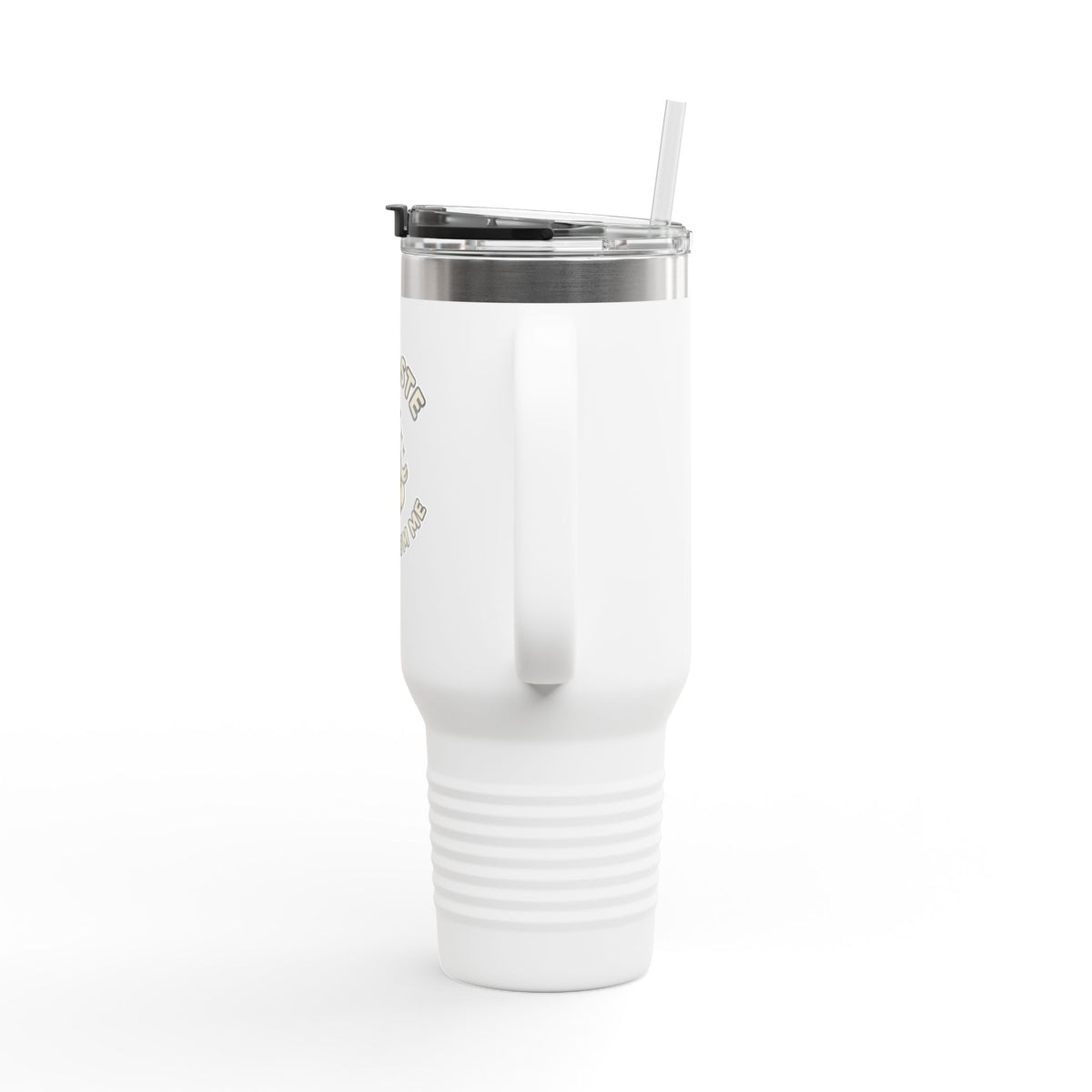 40oz Insulated Travel Mug — "Namaste Away From Me" Yoga Duck Stainless Tumbler