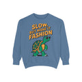 Funny Turtle Sweatshirt, Slow But Make It Fashion Crewneck, Cute Sunglasses Turtle Sweater, Retro Turtle Lover Gift