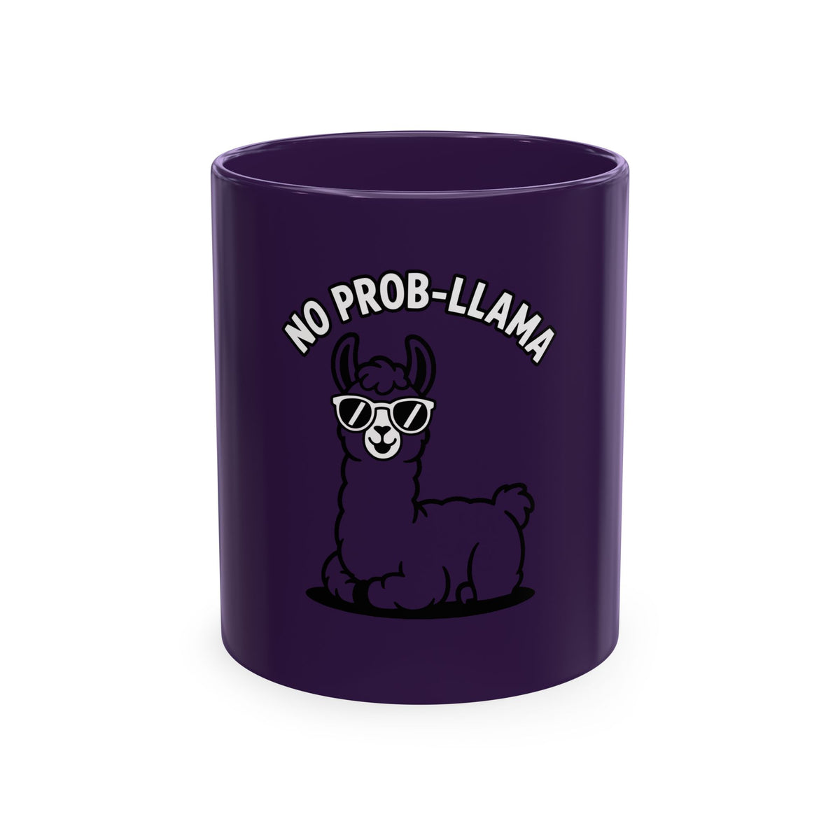 No Prob Llama Mug, Funny Llama Coffee Mug, Cute Sunglasses Llama Cup, Llama Lover Gift, Sarcastic Coffee Mug Gift