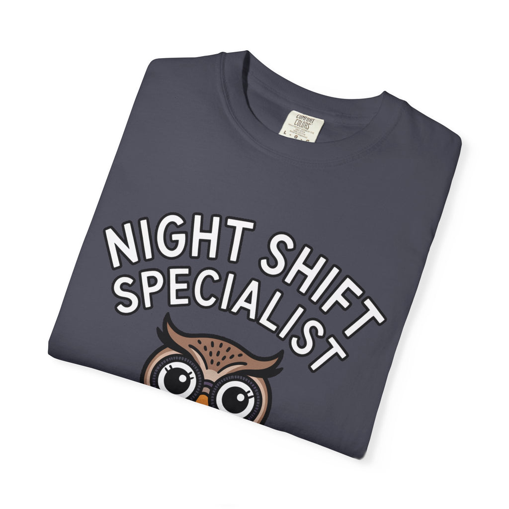 Night Shift Owl Shirt, Funny Night Shift Specialist T-Shirt, Cute Owl With Glasses Tee, Nurse Gift, Night Owl Lover Gift