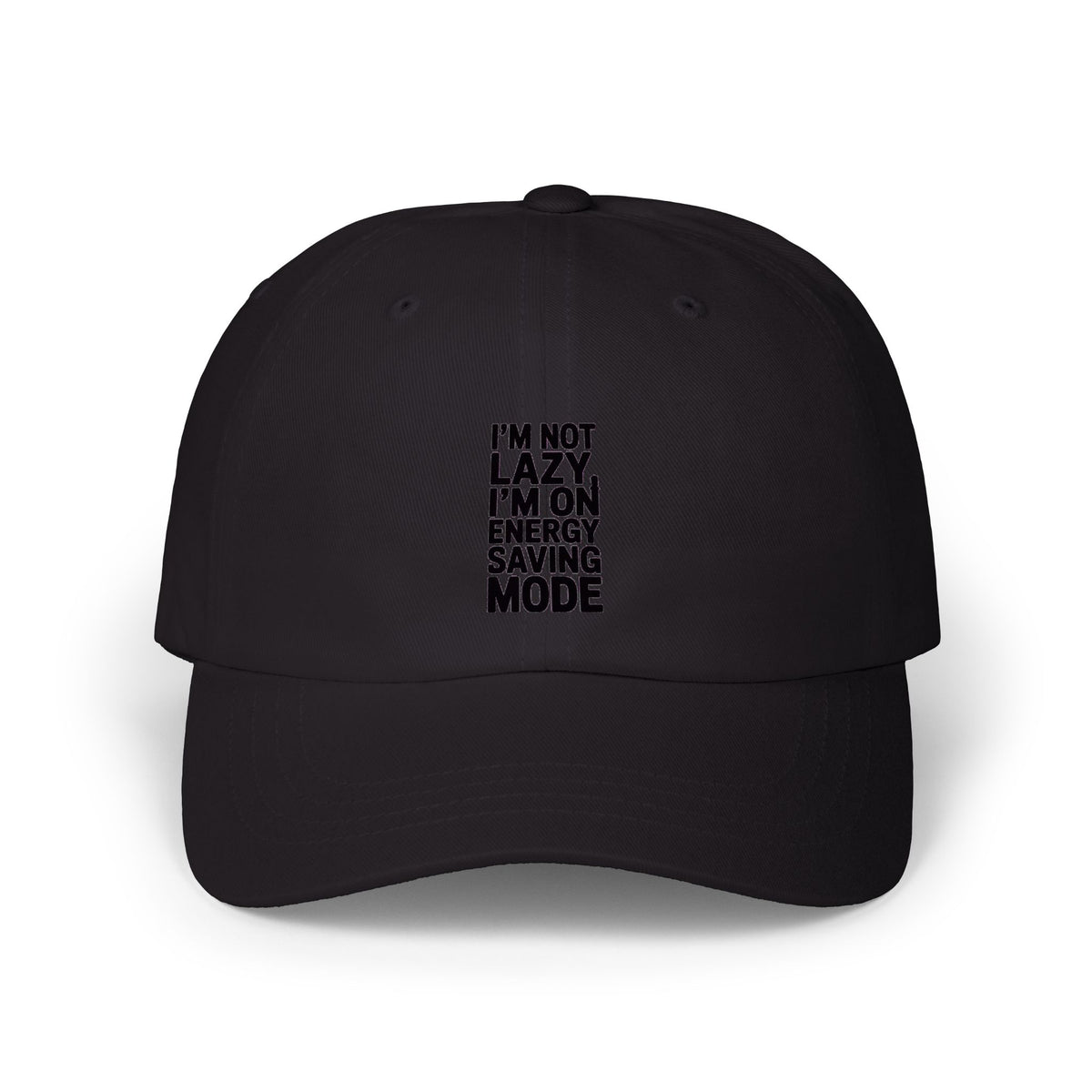 Energy Saving Mode Dad Hat, Funny Lazy Quote Embroidered Cap, Sarcastic Nap Lover Gift, I'm Not Lazy Hat for Him or Her