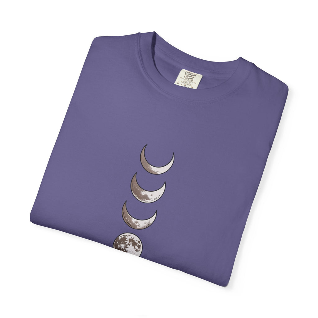 Moon Phases Boho Shirt, Minimalist Line Art Moon T-Shirt, Celestial Boho Tee, Hand Drawn Moon Cycle Shirt Gift