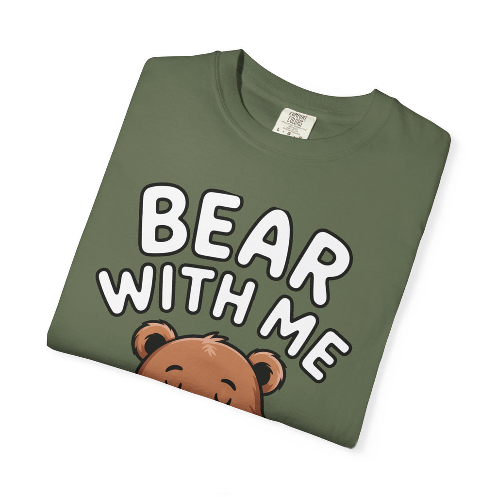Bear With Me Shirt, Cute Sleepy Bear T-Shirt, Funny Bear Hug Pillow Tee, Cozy Introvert Gift