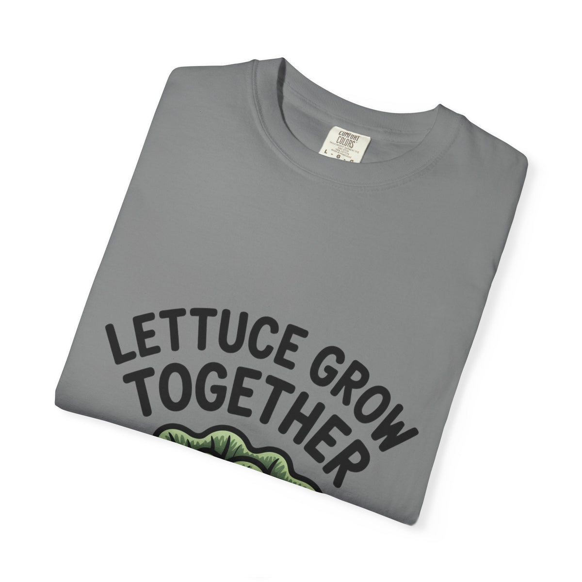 Lettuce Grow Together Shirt, Funny Vegetable Pun T-Shirt, Cute Cartoon Lettuce Tee, Gardener Gift, Plant Lover Shirt