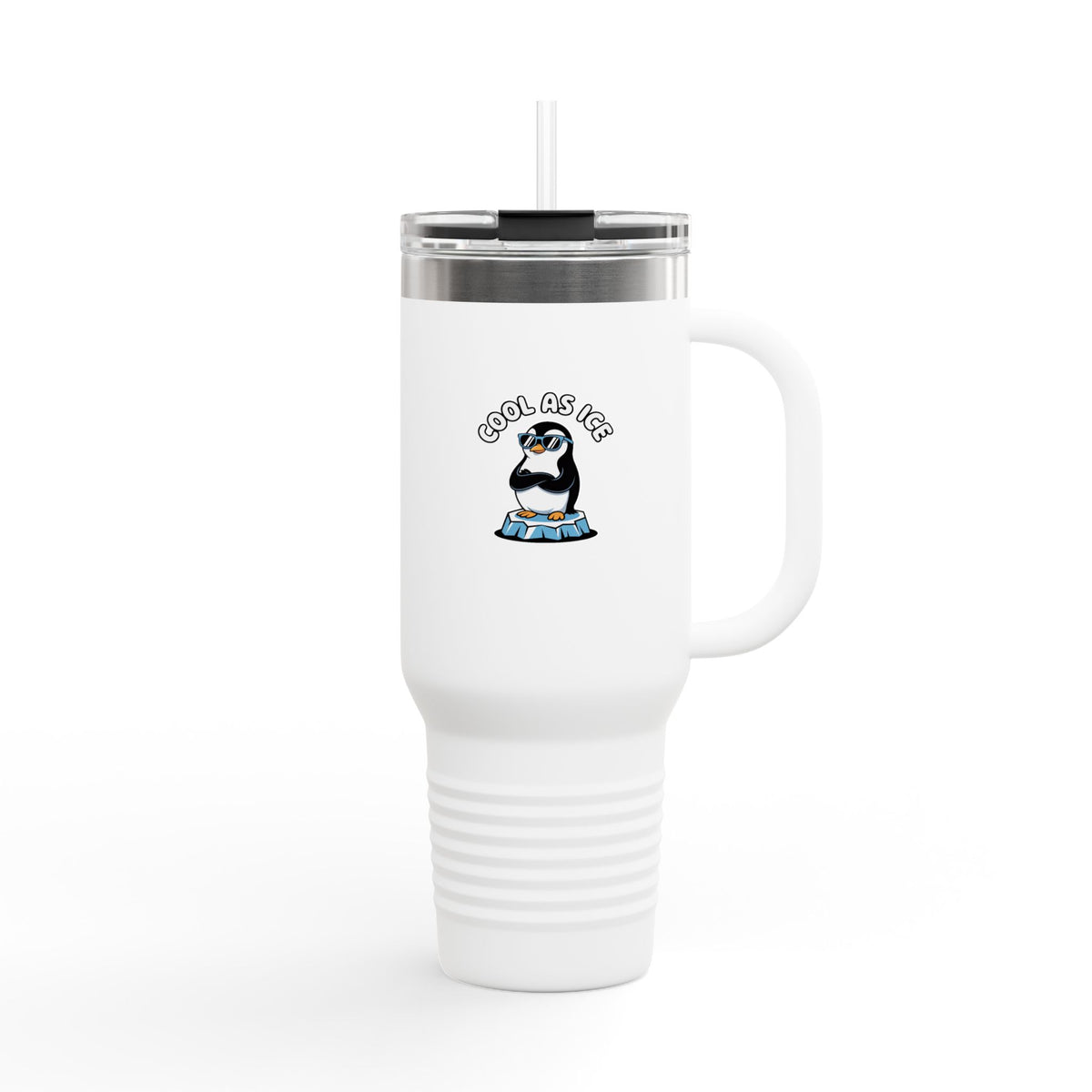 Cool As Ice Penguin Tumbler, Funny Penguin Travel Mug, Sunglasses Penguin 40oz Cup, Cute Winter Animal Gift for Him or Her