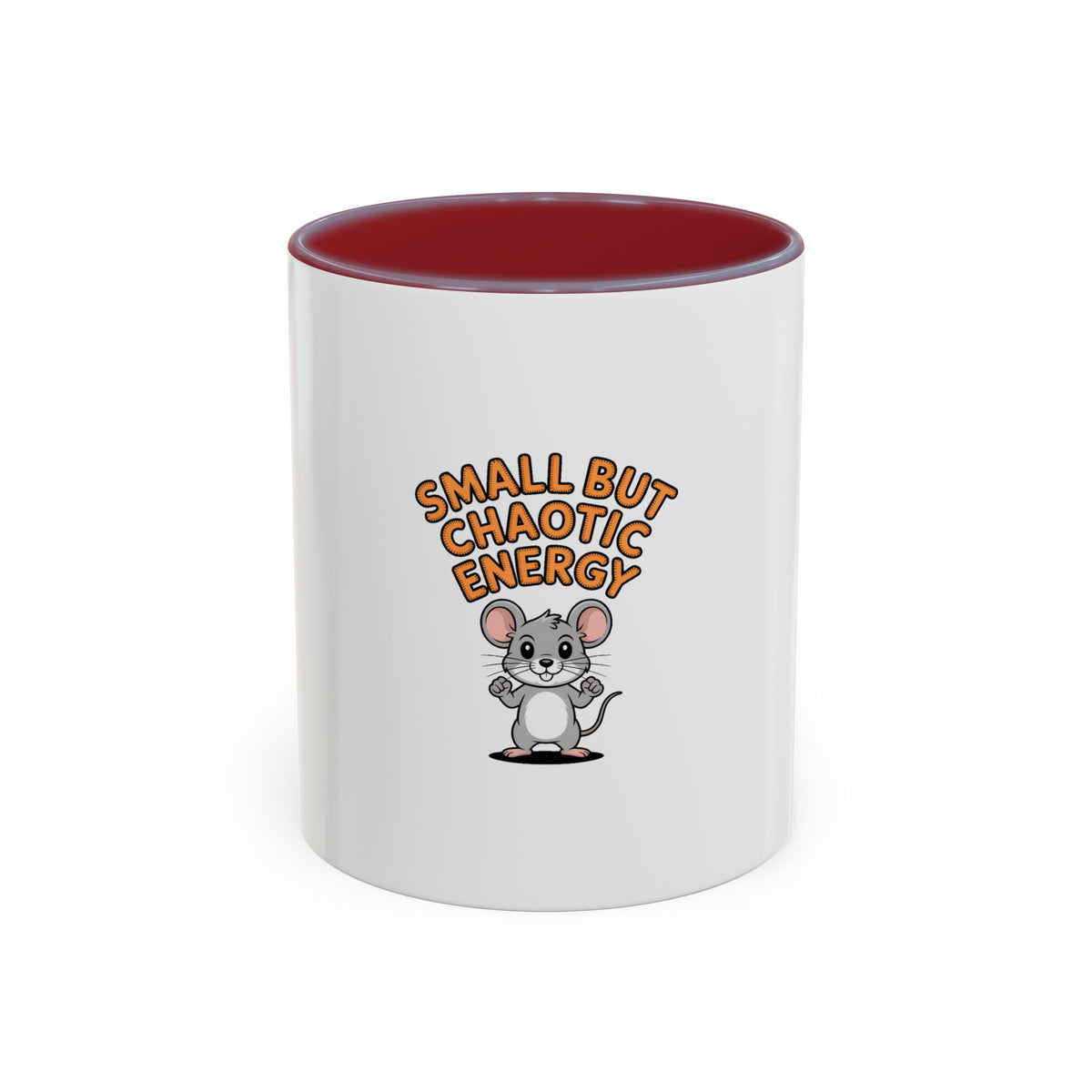 Small But Chaotic Energy Mug, Funny Mouse Coffee Mug, Cute Cartoon Mouse Gift, Sarcastic Mug for Coffee Lover, Chaotic Energy Cup