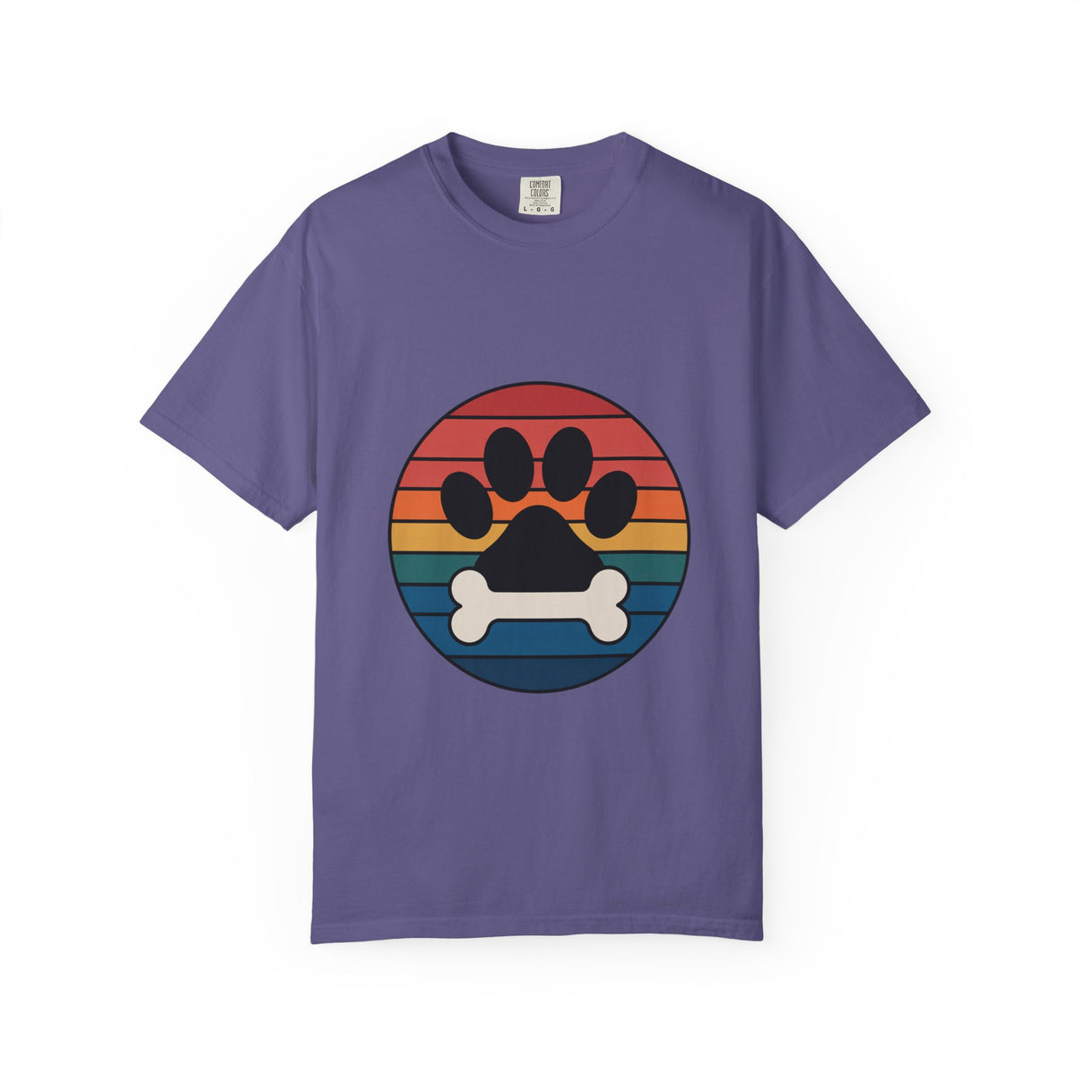 Dog Mom Retro Badge Shirt, Vintage Sunset Dog Lover T-Shirt, Retro Travel Sticker Style Dog Mama Gift Tee